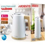 Електрочайник Ardesto EKL-F420WWD, White, 2200 Вт, 1.7 л, дисковий, індикатор роботи, корпус нержавіюча сталь, автоматичне відключення за відсутності води - Зображення 4