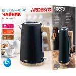 Електрочайник Ardesto EKL-F420BWD, Black, 2200 Вт, 1.7 л, дисковий, індикатор роботи, корпус нержавіюча сталь, автоматичне відключення за відсутності води - Зображення 5