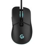 Миша GamePro GM340, Black, USB, оптична (сенсор Instant 725F), 7200 dpi, 7 кнопок, RGB підсвічування, кабель 1.5 м, перемикачі Huano - Зображення 6