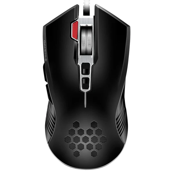 Миша GamePro Phoenix (GM543), Black, USB, оптична (сенсор Sunplus 199 IC), 6400 dpi, 8 кнопок, кабель 1.5 м, RGB підсвічування