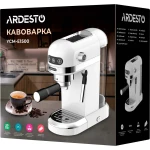 Кавоварка Ardesto YCM-E1500, White/Inox, 1350W, ріжкова, кава мелена, резервуар для води 1.4 л, ручний капуч, підігрів чашок - Зображення 8