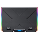 Підставка для ноутбука до 18" GamePro CP890, Black, RGB підсвічування, 6 x 70 мм вентилятор (2500 rpm), LCD-дисплей, метал/пластик, 2xUSB 2.0, 396 х 286 х 28 мм, 1000 г, регулювання швидкості вентиляторів та кута нахилу - Зображення 2