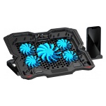 Підставка для ноутбука до 15.6" GamePro CP627, Black, RGB підсвічування, 1 х 125 мм, 4 х 60 мм вентилятор (28 dB 3200 rpm), метал/пластик, 2xUSB 2.0, 360 x 255 x 28 мм, 800 г - Зображення 2