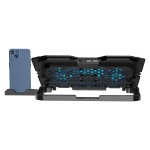 Підставка для ноутбука до 15.6" GamePro CP627, Black, RGB підсвічування, 1 х 125 мм, 4 х 60 мм вентилятор (28 dB 3200 rpm), метал/пластик, 2xUSB 2.0, 360 x 255 x 28 мм, 800 г - Зображення 3