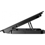 Підставка для ноутбука до 15.6" GamePro CP413, Black, RGB підсвічування, 2 x 125 мм вентилятор (28 dB 1200 rpm), метал/пластик, 2xUSB 2.0, 345 x 250 x 28 мм, 730 г, регулювання кута нахилу - Зображення 5