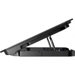 Підставка для ноутбука до 15.6" GamePro CP413, Black, RGB підсвічування, 2 x 125 мм вентилятор (28 dB 1200 rpm), метал/пластик, 2xUSB 2.0, 345 x 250 x 28 мм, 730 г, регулювання кута нахилу - Зображення 5