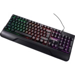 Клавіатура GamePro Headshot GK398, Black, USB, мембранні, RGB-підсвічування, 104 кнопок, 1.5 м, підставка для рук - Зображення 2