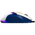 Миша GamePro GM300BL, Blue/White, USB, оптична (сенсор Instant A725F), 7200 dpi, 8 кнопок, RGB підсвічування, кабель 1.5 м, перемикачі Huano - Зображення 3