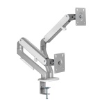 Кронштейн настільний для монітора 17-32" OfficePro MA422S, Silver, для двох екранів, VESA 100x100 мм/75x75 мм, регулювання (повороту, нахилу), навантаження до 9 кг - Зображення 4