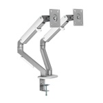 Кронштейн настільний для монітора 17-32" OfficePro MA422S, Silver, для двох екранів, VESA 100x100 мм/75x75 мм, регулювання (повороту, нахилу), навантаження до 9 кг - Зображення 5