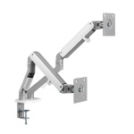 Кронштейн настільний для монітора 17-32" OfficePro MA422S, Silver, для двох екранів, VESA 100x100 мм/75x75 мм, регулювання (повороту, нахилу), навантаження до 9 кг - Зображення 6