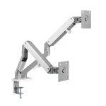 Кронштейн настільний для монітора 17-32" OfficePro MA422S, Silver, для двох екранів, VESA 100x100 мм/75x75 мм, регулювання (повороту, нахилу), навантаження до 9 кг - Зображення 6