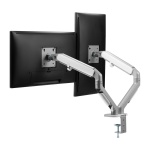 Кронштейн настільний для монітора 17-32" OfficePro MA422S, Silver, для двох екранів, VESA 100x100 мм/75x75 мм, регулювання (повороту, нахилу), навантаження до 9 кг - Зображення 8