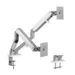 Кронштейн настільний для монітора 17-32" OfficePro MA422S, Silver, для двох екранів, VESA 100x100 мм/75x75 мм, регулювання (повороту, нахилу), навантаження до 9 кг - Зображення 9