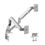Кронштейн настільний для монітора 17-32" OfficePro MA422S, Silver, для двох екранів, VESA 100x100 мм/75x75 мм, регулювання (повороту, нахилу), навантаження до 9 кг - Зображення 9