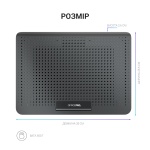 Підставка для ноутбука до 17" OfficePro CP500B, Black, 2хUSB, вентилятор (1 x 180 мм), алюміній/пластик, регулювання куту нахилу та швидкості вентиляторів, навантаження до 2.8 кг - Зображення 3