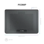 Підставка для ноутбука до 17" OfficePro CP500B, Black, 2хUSB, вентилятор (1 x 180 мм), алюміній/пластик, регулювання куту нахилу та швидкості вентиляторів, навантаження до 2.8 кг - Зображення 3