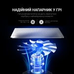 Підставка для ноутбука до 17" OfficePro CP500B, Black, 2хUSB, вентилятор (1 x 180 мм), алюміній/пластик, регулювання куту нахилу та швидкості вентиляторів, навантаження до 2.8 кг - Зображення 8