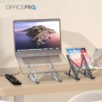Підставка для ноутбука до 16" OfficePro LS320B, Black, алюміній/силікон, регулювання висоти - Зображення 4
