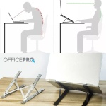 Підставка для ноутбука до 16" OfficePro LS320B, Black, алюміній/силікон, регулювання висоти - Зображення 3