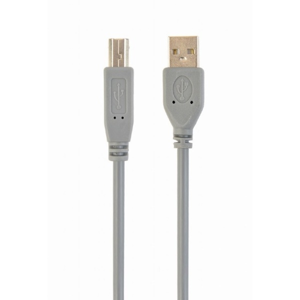 Кабель USB 2.0 AM - USB BM, 1.8 м, Grey, Cablexpert (CCP-USB2-AMBM-6G)