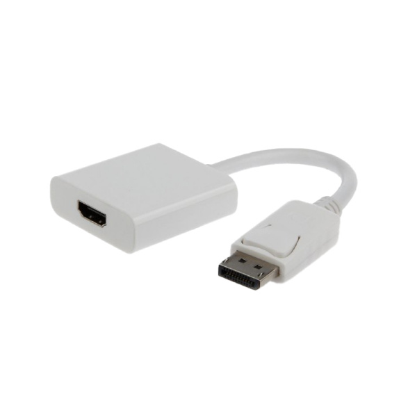 Перехідник DisplayPort (M) - HDMI (F), Cablexpert, White, 10 см (A-DPM-HDMIF-002-W)