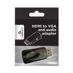 Перехідник HDMI (M) - VGA (F), Cablexpert, Black, 3.5 мм для передачі звуку (A-HDMI-VGA-02) - Зображення 2