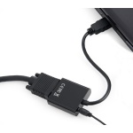 Перехідник HDMI (M) - VGA (F), GTL, Black, 15 см, 3.5 мм для передачі звуку (GTLHMVF015BK) - Зображення 2