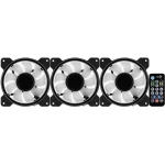Вентилятор 120 мм, AeroCool Mirage 12 ARGB Pro, Black, 3 шт, 120x120x25 мм, ARGB підсвічування, 1300 об/хв, 17.8 дБ, 6-pin, гідродинамічний підшипник, хаб, пульт ДК - Зображення 9