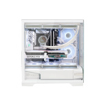 Корпус ALmordor QX25M LCD White, без БЖ, для MicroATX/Mini ITX, 1xUSB-С, 2xUSB-A 3.0, макс. CPU - 160 мм / VGA - 410 мм / PSU - 180 мм, скляні ліва та лицева панелі, LCD-екран 6.2" (ALQX25MWH_LCD) - Зображення 3
