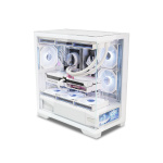 Корпус ALmordor QX25M LCD White, без БЖ, для MicroATX/Mini ITX, 1xUSB-С, 2xUSB-A 3.0, макс. CPU - 160 мм / VGA - 410 мм / PSU - 180 мм, скляні ліва та лицева панелі, LCD-екран 6.2" (ALQX25MWH_LCD) - Зображення 2