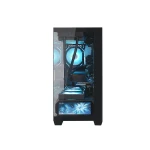 Корпус ALmordor QX25M LCD Black, без БЖ, для MicroATX/Mini ITX, 1xUSB-С, 2xUSB-A 3.0, макс. CPU - 160 мм / VGA - 410 мм / PSU - 180 мм, скляні ліва та лицева панелі, LCD-екран 6.2" (ALQX25MBK_LCD) - Зображення 3
