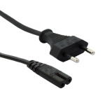 Кабель живлення від мережі PC-184, Black, 1.5 м, GTL, CEE 7/16 - IEC C7 (GTLPC18415BK) - Зображення 2