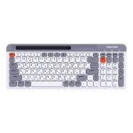 Клавіатура бездротова Maxxter KBW-02G-UA, White/Grey, USB 2.4GHz