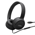 Навушники JBL Tune 520C, Black, USB-C, мікрофон, однокнопковий пульт керування, технологія "Pure Bass", складний дизайн, підтримка Siri та Google Now (JBLT520CBLK)