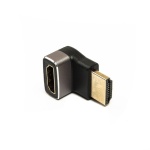 Перехідник HDMI (M) - HDMI (F), Cablexpert, Black, 8K / 60 Гц, кутовий роз'єм (AP-HDMI8K270-FML) - Зображення 2