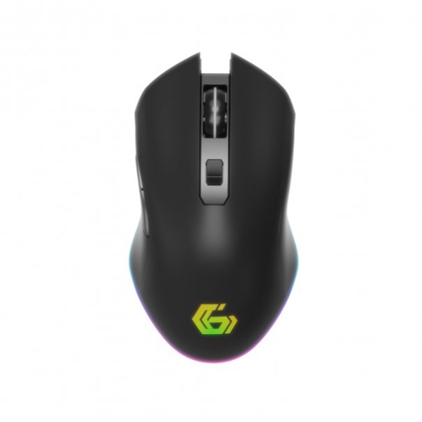 Миша бездротова Gembird MUSGW-6BL-02, Black, 2.4GHz USB, 1600 - 3200 dpi, RGB підсвічування, 6 кнопок, акумулятор 400 mAh