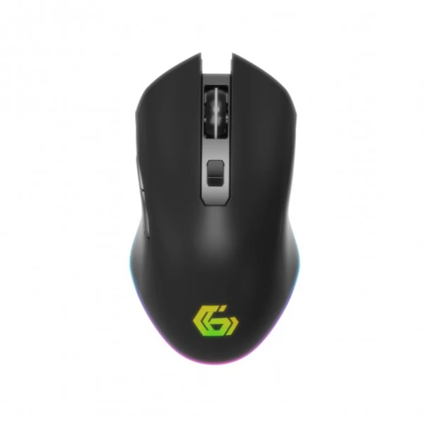 Миша бездротова Gembird MUSGW-6BL-02, Black, 2.4GHz USB, 1600 - 3200 dpi, RGB підсвічування, 6 кнопок, акумулятор 400 mAh