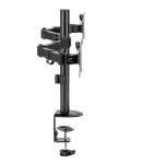 Кронштейн настільний для двох моніторів 17-32" OfficePro MA102, VESA 100х100 мм, до 9 кг, нахил від -45 до +45, поворот 90°, обертання 180°, висота рейки 400 мм, відступ від рейки 45 мм