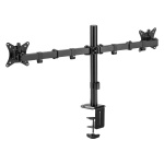 Кронштейн настільний для двох моніторів 17-32" OfficePro MA102, VESA 100х100 мм, до 9 кг, нахил від -45 до +45, поворот 90°, обертання 180°, висота рейки 400 мм, відступ від рейки 45 мм - Зображення 6