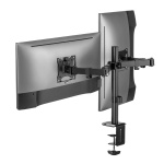 Кронштейн настільний для двох моніторів 17-32" OfficePro MA102, VESA 100х100 мм, до 9 кг, нахил від -45 до +45, поворот 90°, обертання 180°, висота рейки 400 мм, відступ від рейки 45 мм - Зображення 8