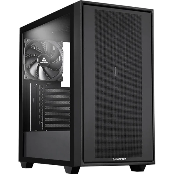 Корпус Chieftec Night Hunter GS-03B-BLK-OP Black, без БЖ, Mid Tower, E-ATX / ATX / Micro ATX / Mini ITX, 2xUSB 3.1, 1xUSB Type-C, 4x120 мм PWM, 440x238x450 мм, 0.7mm SPCC, 8.01 кг