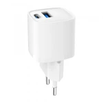 Мережевий зарядний пристрій Gembird TA-UC-PDQC20-01-W, White, 20 Вт, 1xType-C (PD 3.0) / 1xUSB (QC 3.0) - Зображення 3