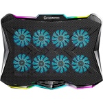 Підставка для ноутбука до 17.3" GamePro CP680, Black, 8 x 70 мм (2500 об/хв), сенсорне RGB підсвічування, 7 рівнів висоти, 2xUSB, металева сітка, 400 x 300 x 26 мм, 1.23 кг - Зображення 2