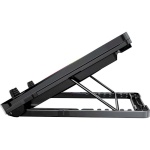 Підставка для ноутбука до 17.3" GamePro CP910, Black, 2 x 110 мм (300-2200 об/хв), магнітна підкладка, RGB підсвічування, LCD екран, 7 рівнів висоти, Type-C / USB, знімна підставка для смартфона, металева сітка, 400 x 288 x 45 мм, 1.25 кг - Зображення 3