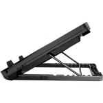 Підставка для ноутбука до 17.3" GamePro CP910, Black, 2 x 110 мм (300-2200 об/хв), магнітна підкладка, RGB підсвічування, LCD екран, 7 рівнів висоти, Type-C / USB, знімна підставка для смартфона, металева сітка, 400 x 288 x 45 мм, 1.25 кг - Зображення 3