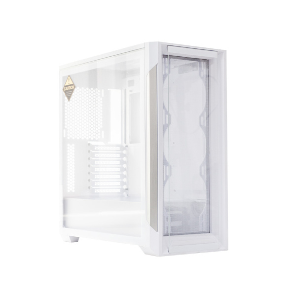 Корпус ALmordor L1400 Shield White, без БЖ, Mid Tower, для EATX / ATX / Micro ATX / Mini ITX, 2xUSB 3.0, 1xType-C, макс. CPU - 180 мм / VGA - 410 мм / PSU - 180 мм, бічна панель із загартованого скла (ALL1400MW)