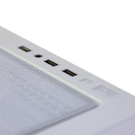 Корпус ALmordor L1400 Shield White, без БЖ, Mid Tower, для EATX / ATX / Micro ATX / Mini ITX, 2xUSB 3.0, 1xType-C, макс. CPU - 180 мм / VGA - 410 мм / PSU - 180 мм, бічна панель із загартованого скла (ALL1400MW) - Зображення 5