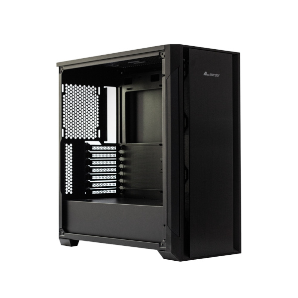 Корпус ALmordor L1400 Shield Black, без БЖ, Mid Tower, для EATX / ATX / Micro ATX / Mini ITX, 2xUSB 3.0, 1xType-C, макс. CPU - 180 мм / VGA - 410 мм / PSU - 180 мм, бічна панель із загартованого скла (ALL1400AB)
