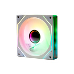 Вентилятор 120 мм, GTL Warp, White, 120x120x25 мм, ARGB підсвічування, 800-1800 об/хв, 18.5-38.8 дБ, 4-pin (PWM, 50 см) / 3-pin (RGB, 50 см) (GTL-120WL1W ARGB)